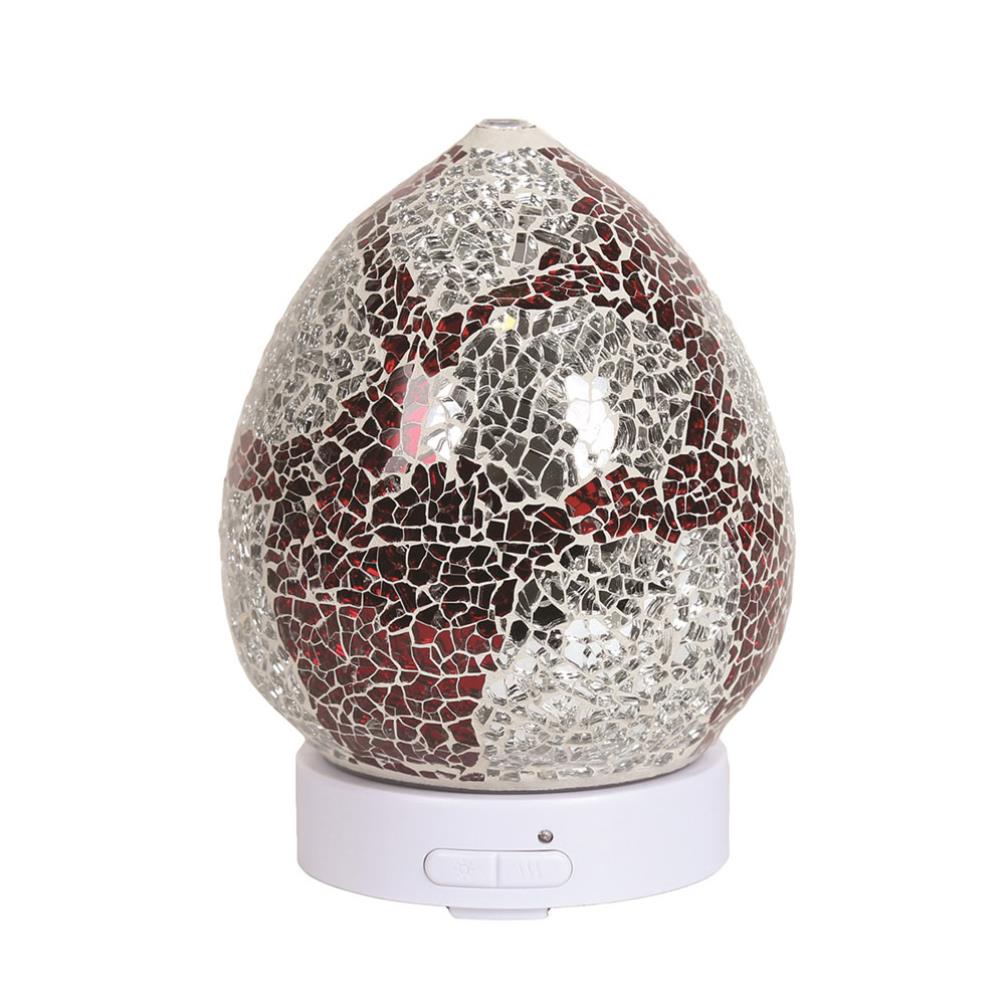 Aroma LED Red & Silver Ultrasonic Electric Essential Oil Diffuser £26.99